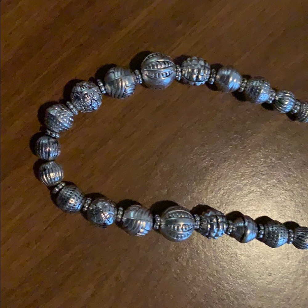 Sterling silver plated full strand beads
